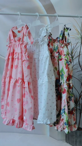 Beach Outfit for Kids Girls Sleeveless Summer Hawaiian Floral Beach Dress for Girls 3-12 Years Old