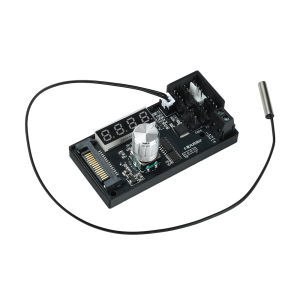 diymore | Bộ Điều Khiển Quạt PWM 6 Kênh DC 12V 5A Với Điều Khiển Nhiệt Độ Thủ Công Hiển Thị Tốc Độ Vòng Quay Kỹ Thuật Số Đầu Nối Nguồn SATA Cho Phần Cứng Máy Tính