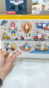 [KST] Puzzle Kayu Transportasi | Mainan Puzzle Edukasi Anak Balita 1 2 3 Tahun Laki Laki Perempuan