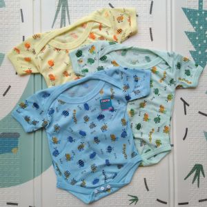 Produk Terbaru / 3pcs Bodysuit bayi karakter / 0-6 bulan / perlengkapan bayi murah