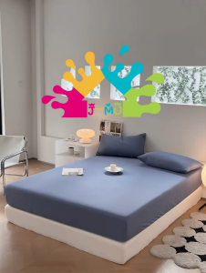 J-MU ผ้าปูที่นอน 3ฟุต 3.5ฟุต 4ฟุต 5ฟุต 6ฟุต ชุดผ้าปูที่นอน(ผ้าปูที่นอน1ผืน ปลอกหมอน2ใบ) ผ้าปูเตียงสีพื้น ผ้าปูที่นอนกันไรฝุ่น