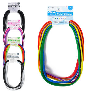 6-Piece Sporty Candy-Colored Elastic Headbands - Non-Slip Sweat-Wicking Hair Bands For Yoga Running & Fitness