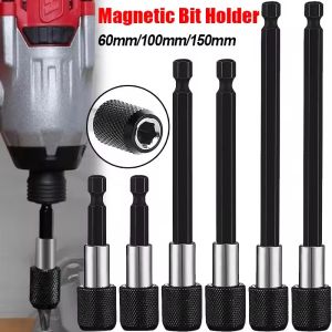 3ชิ้นก้านหกเหลี่ยมไขควงแม่เหล็กที่ยึดบิต60/100/150มม. ชุดหัวสว่านหลายขนาดไขควงสว่านปล่อยอย่างรวดเร็วเครื่องมือซ็อกเก็ตอะแด็ปเตอร์ไฟ