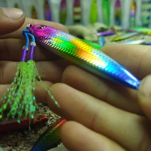 Metal Jig 40 Gram Casting Umpan Jigging Lure Set Double Assist Hook 40g Killer
