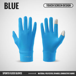 WRELS Winter Full Finger Gloves Windproof Fleece Cycling Motorcycle Fleece Gloves Thermal Elastic Touchscreen Running Gloves