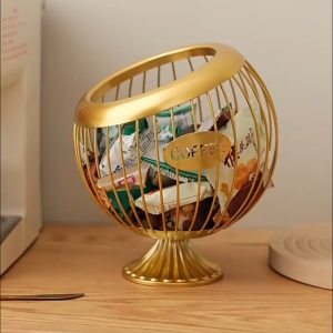 Fruit Basket Coffee Capsule Storage Basket Desktop Decoration Coffee Table Snack Dried Fruit Fruit Candy Storage Basket