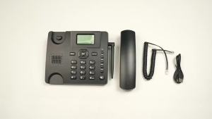 Wireless GSM Desk Telephone Quadband Dual SIM Card 2G Fixed Cordless Phone with Antenna Radio Alarm Clock for Home Call Center