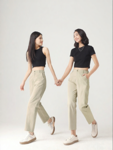 HIPPIE MISS | Hippie Casual Comfortable Office Ladies Tapered Pants