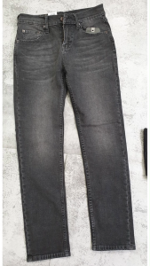 Quần jean nam xám lông chuột vải co giãn dáng slimfit cao cấp hàng VNXK ống 17-19cm