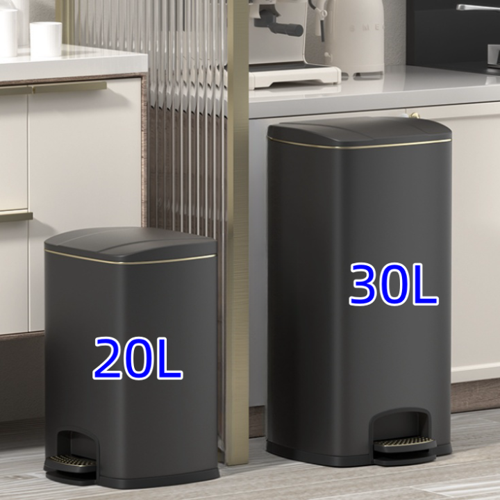 20L/30L Stainless Steel aesthetic trash bin can with pedal for room