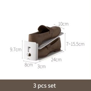 Shoe Rack Space-saving Double-layer Shoe Bracket Adjustable Shoe Storage Rack Shoe Cabinet Layered Partition Storage Rack