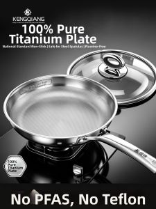 RONGCHUAN | 100% Pure Titanium No Coating Frying Pan