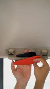 DRACCO sarung cover handle plafon mobil kulit 2 pcs premium aksesoris interior mobil