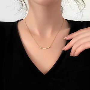 KALUNG TITANIUM SMILE SIMPLE PERHIASAN ANTI KARAT&ANTI LUNTUR || Bandar Titanium ACC