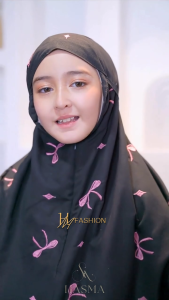 Mukena Anak 4 - 9 Tahun Motif Bordir Coquette Pita Terbaru Katun Lembut Premium