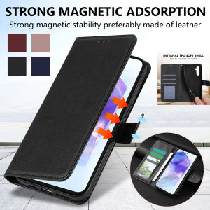 Wallet High-quality Card Slot Photo Frame Kickstand Magnetic Flip Leather Case For Samsung Galaxy A27 A37 A57 Shockproof Cover
