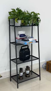 【Ready stock】4-Tier Iron Rack Multi-Tier Bookshelf Storage Rack Display Rack Multi-Function Storage Rack Kitchen Rack