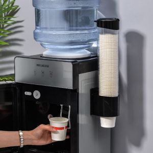Wall Mounted Disposable Paper Cup Holder Mounted Dustproof for Home Office Disposable Paper Cup Rack