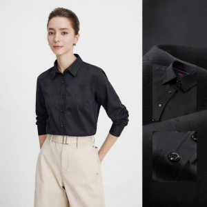 Navigare | Womens Black Office Business Casual Shirt