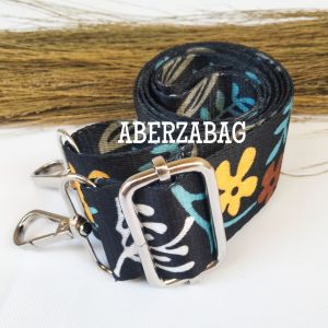 TALI SELEMPANG WANITA TERBARU MOTIF DAUN HITAM