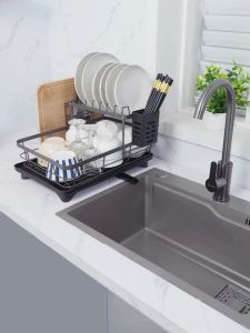 Boxshark Dish drainer dish drying rack stainless steel rak pinggan mangkuk rak dapur 碗碟收納架