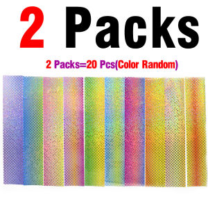 2Packs DIY Fish Scale Clear Film Lure Skin Film - Holographic Fish Scale Transfer Foil for Fishing Lures Lead Jigs Baits