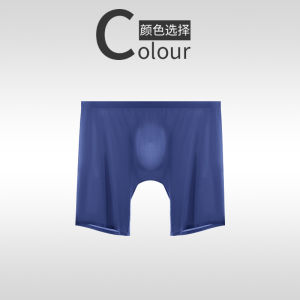 Mens Sport Briefs Ice Silk Ultra-Thin Quick-Dry Long Training Underwear Comfortable Soft Simple Design Running Underpants
