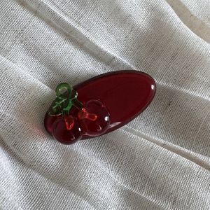 Icy Red Small Cherry Barrettes Duckbilled Hair Clip Barrettes Gentle Girl Heart Bang Clip Cropped Hair Clip Barrettes Hair Accessories New Arrival