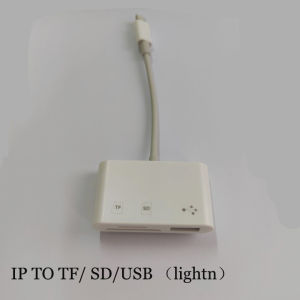 Đầu Đọc Thẻ Lightning 3 Trong 1 Sang TF/SD/USB OTG Truyền Dữ Liệu Tốc Độ Cao Plug & Play Cho iPhone/iPad