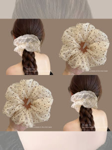 NING ZHOU | Polka Dot Mesh Hair Tie Scrunchie