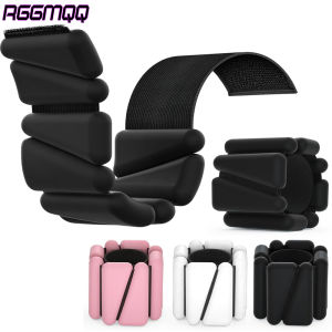 1Pair 2-4lbs Adjustable Wrist & Ankle Weights - Silicone Weighted Bracelets for Women Men - YogaRunningPilatesWater Exercises