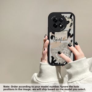 NAZHIMING | Black and White Graffiti Heart Ins Style Womens Phone Case with Bracelet Full Cover Shockproof