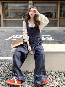 Loose Fit Denim Style Overalls Womens Casual Wide Leg Pants High Waist New Autumn Collection Fashion Comfortable Breathable
