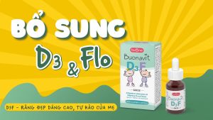 Buonavit D3F Bổ sung Vitamin D3 và Fluor thúc đẩy quá trình mọc răng bảo vệ răng | Nhập khẩu chính hãng từ Ý