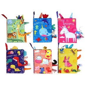 Kiddie Stuffs || Baby Soft Cloth Books Rustle Sound Infant Educational Stroller Rattle Toy Newborn Crib Bed