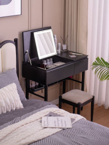 SHANGZHE | Retro American Flip-Top Vanity Desk 80cm