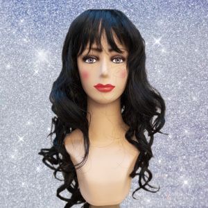 Wig Cosplay Curly syntetic fiber Ikal poni gelombang wig blonde seperti rambut asli