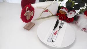 JINYUDOME Disposable Linen-Feel Santa Napkins Valentines Day Wedding Party Holiday Dinner Family Paper Towels