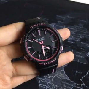 Digitec BDA-4126T Jam Tangan Wanita Dual Time Strap Rubber