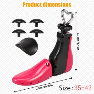 1/2Pcs Universal Shoe Stretcher Adjustable Boot Stretcher PC Sneaker Shoe Widener with Steel Shaft for Men and Women