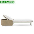 Outdoor Ratten Bed Outdoor Recliner Folding Beach Single Hotel Swimming Pool Balcony Hotel House Open Air. 