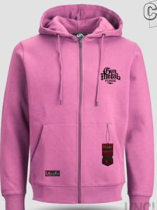 Jaket Hoodie Zipper Resleting Warna Pink Size M-XXL Sablon Dtf Printing