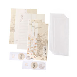 Northeast Seven Poetic Eastern Envelope Paper Set Beautiful Building Mountain Water Artistic Love Letter Paper High-End Romantic Retro Handwritten Paper Letterhead