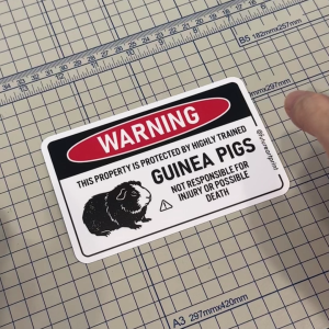 Small Pet Stickers. Guinea Pigs Hamsters Rabbit. Sticker Sign Label Warning Caution Danger. Guinea Pig Hamster Rabbits