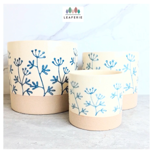 The Leaferie Evie plant pots. Ceramic flowerpot . flowerpots . flower pot planter planters