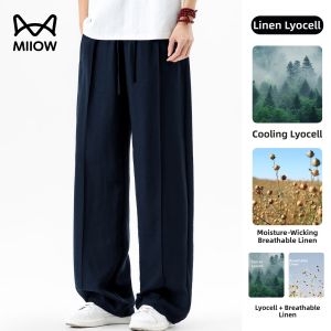 MiiOW | Breathable Drooping Lycocell Flax Trousers for Men
