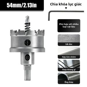 1 Máy Cắt Lỗ TCT 12-100mm Máy Cắt Lỗ Có Đầu Vonfram Cacbua Dùng Cho Kim Loại Thép Không Gỉ Thép Hợp Kim Cắt Khoan