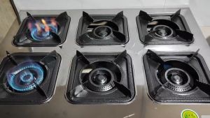 WEIAIBLD Commercial 6 Burner Gas Stove Heavy Duty Gas Stove Stainless steel Gas Stoves Heavy Duty Burner Gas Stove 3 Burner Gas Stove Easy to clean