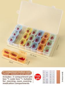 Vilscijon | Weekly 7-Day Medicine Organizer Portable Mini Pill Box