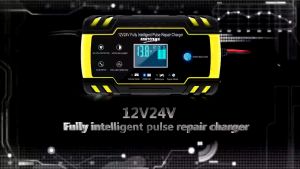 12V/24V 8A Car Battery Charger Pengecas Bateri Kereta Motorsikal Restore Motorcycle Lorry Charge Pulse Repair Motor LCD Display Battery Automotive